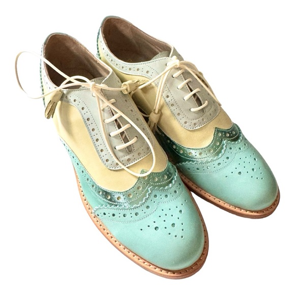 ABO Shoes - ABO handmade leather Dolly Brogues saddle shoes